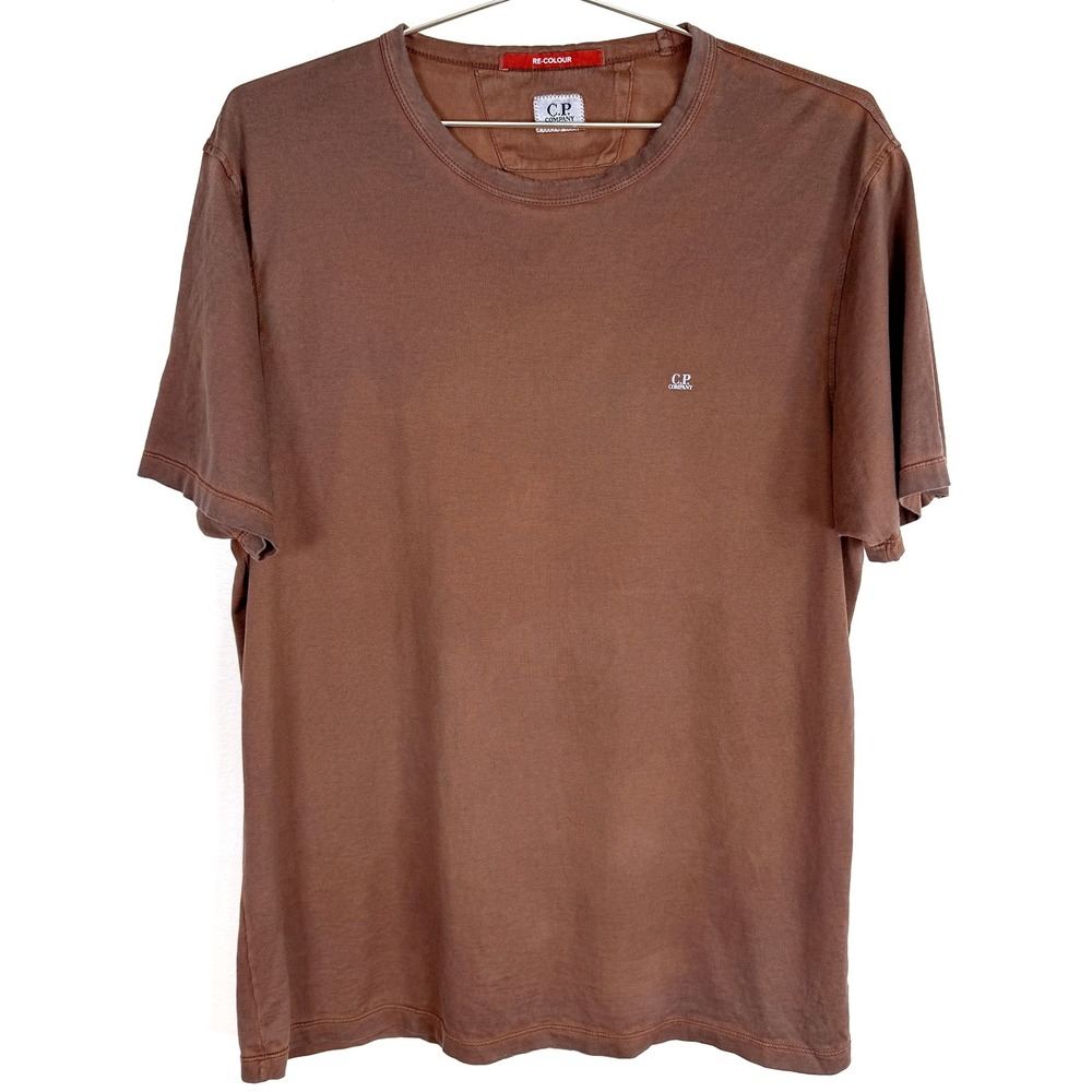 CP Company‎ Re Colour T Shirt Men's Brown Short Sleeve Crew Neck Casual Tee Top